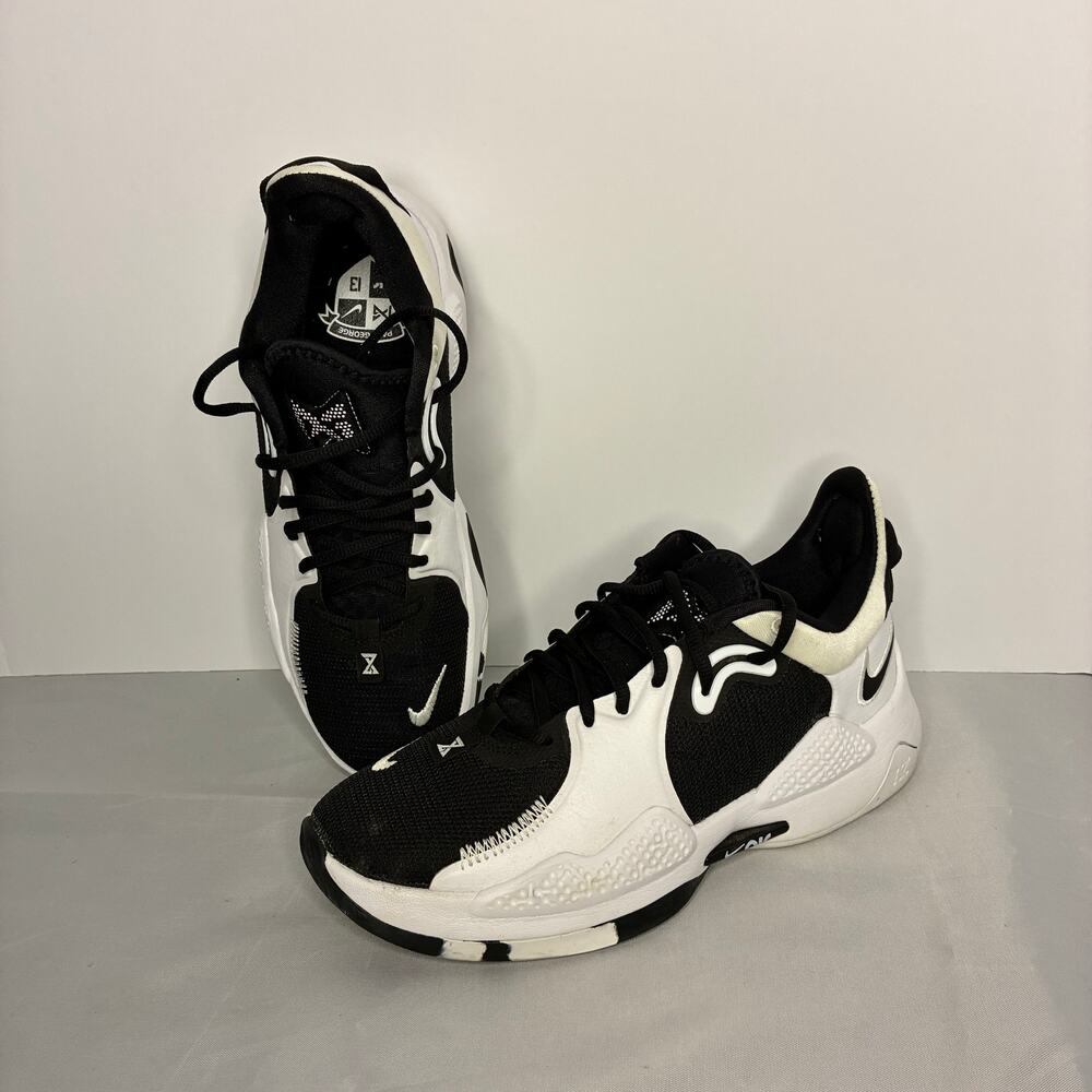 Nike Air Paul George PG 5 Team DA7758-001 Black White Basketball Shoes US 8